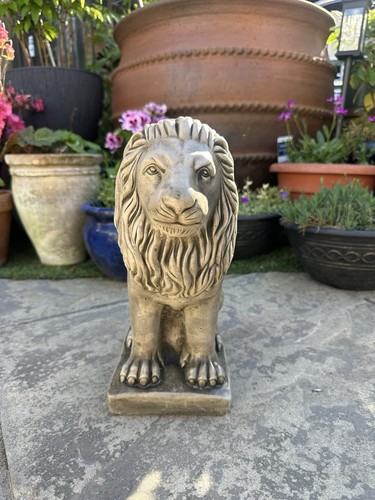 Cute lion concrete garden - cute,