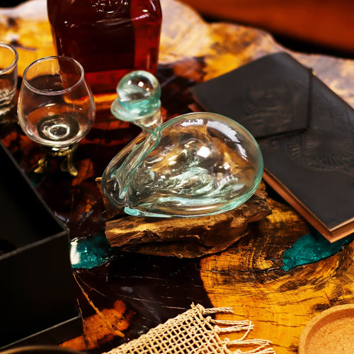 Molten glass duck decanter - molten,