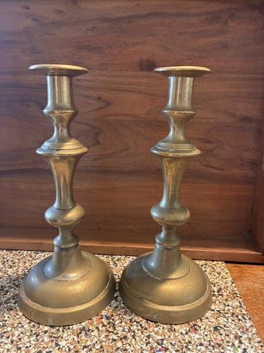 Brass candlesticks large set - candlesticks,