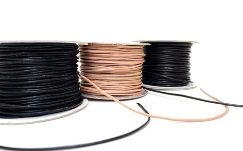 2mm round leather lacing - 2mm,