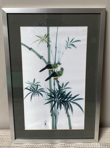 Vintage chinese silk painting - vintage,