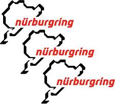 3 X Nurburgring car bike sticker vinyl decal 13cm x8cm