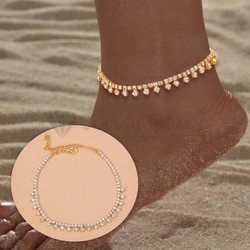 Solid sterling silver ankle - solid,