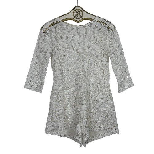 Zara lace romper women medium - lace,