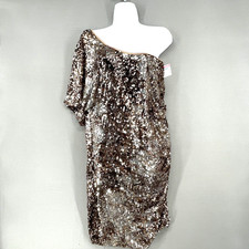 Deb One Shoulder Blush Sequin
