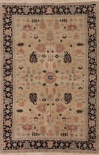 Vintage Floral Ziegler Pakistani Living Room Rug 6'x9' Wool Hand-knotted Carpet