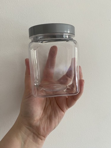 Square 450ml storage jars - square,