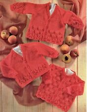 Easy Knit Baby knitting Pattern Cardigans in DK to fit 16-26''  C10