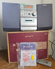 Sony CMT-EP404 Micro Hi-Fi Component System CD & Tape Player + 2 Speakers & Box
