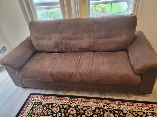 Brown faux suede - brown,