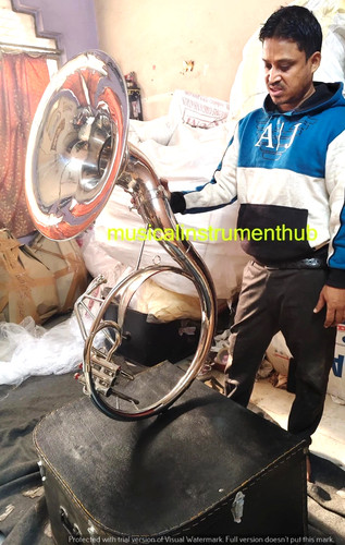 Sousaphone bell made of - sousaphone,