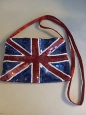 Frangi Union Jack Small Crossbody Sequined Purse Read Description