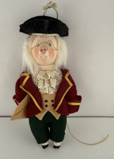 Gladys Boalt Pig Ornament Benjamin Franklin w/Kite Signed 1960 Handmade Felt VTG