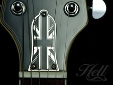 UNION JACK 3-Hole Brass Truss Rod Cover. Fits most Epiphone, Les Paul, SG + more