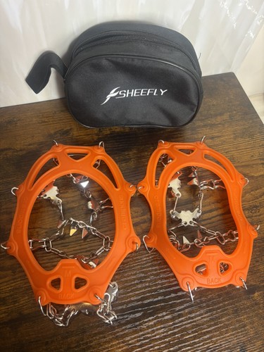 Sheefly ice cleats orange - cleats,