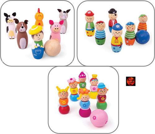Wooden toy skittles - toy,