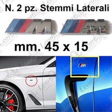 n 2 pz Stemma Laterale M Sport 3D 45x15 mm per BMW ABS adesivo logo fregio badge