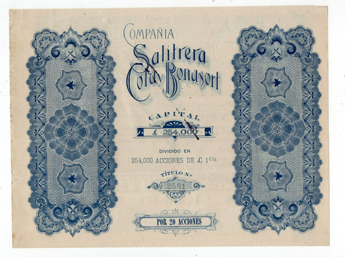 Chile 1924 rare stock - stock, imprenta