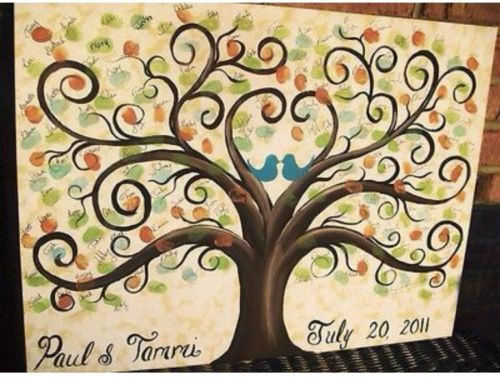 Wedding tree thumbprint - wedding, tree,thumbprint