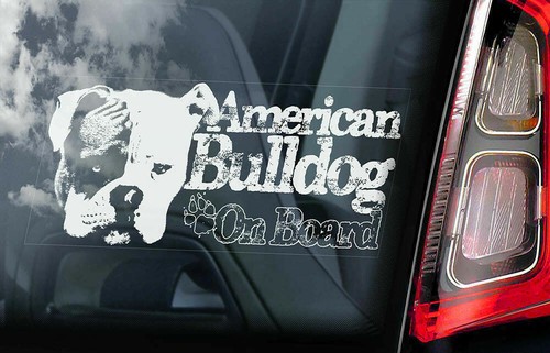 American bulldog car sticker - bulldog,