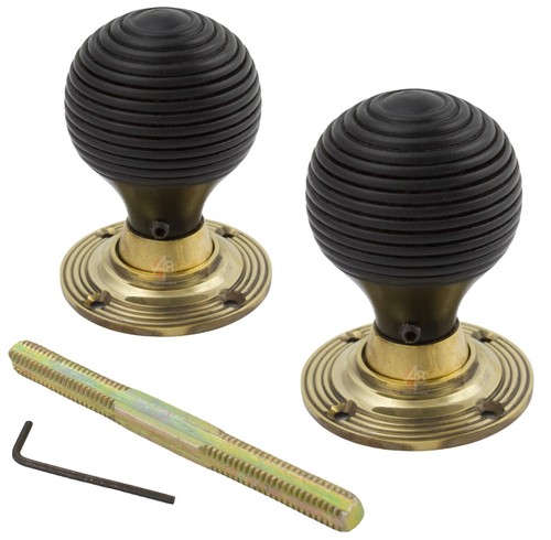 Ebonised aged brass wooden - brass,