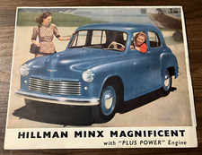 Hillman Minx Magnificent - Vintage Dealer Sales Brochure / Foldout Poster  CLEAN