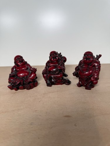 Set red buddha figurines - set,