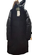 Zara Women's Puffer Quilted Jacket Thermal Windpr Water Repellent Black