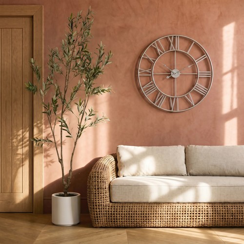 Large silver skeleton wall - silver,