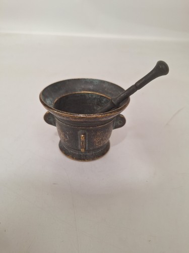Brass pestle mortar 10cm - brass,
