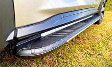 RAV4 SILVER SIDE STEPS SIDE BARS RUNNING BOARDS 2019 +