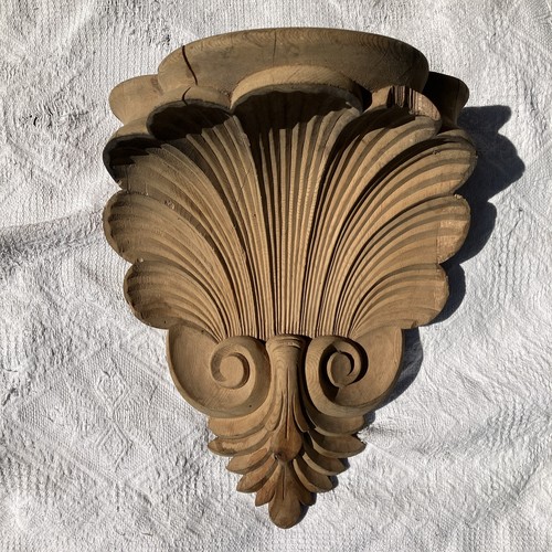 Vintage hand carved wood - hand,