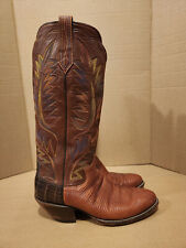 Custom Made Paul Bond Tall Lizard Cowboy Boots Size 11-1/2 to 12