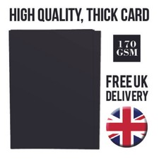 A4 Black Card HIGH QUALITY 170gsm - Craft / Halloween / Scrapbook