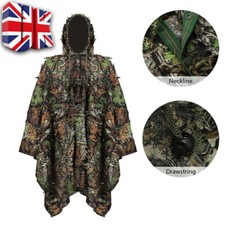 Leafy Poncho Jungle Ghillie Suits Camouflage Hunting Tactical 3D Bionic Leaf