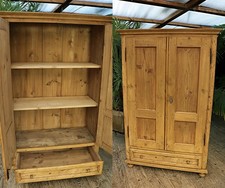 💕 WOW! Old Antique (Georgian!) Shelved Pine Cupboard-Linen/Larder/Food/Wardrobe
