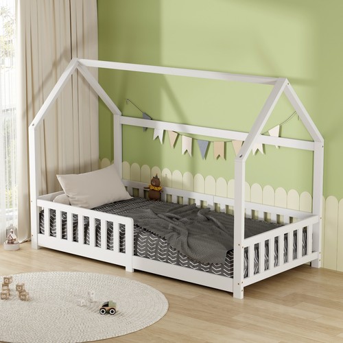 Junior wooden house bed - wooden,