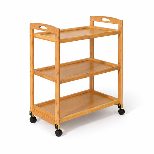 Tier wooden kitchen trolley - 3,