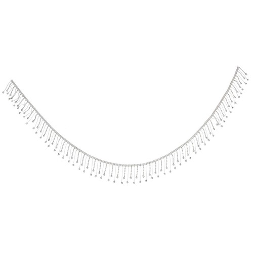 Rhinestone ribbon tassel chain - tassel,