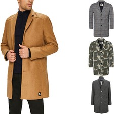 TOM TAILOR Mens Over Coat Wool