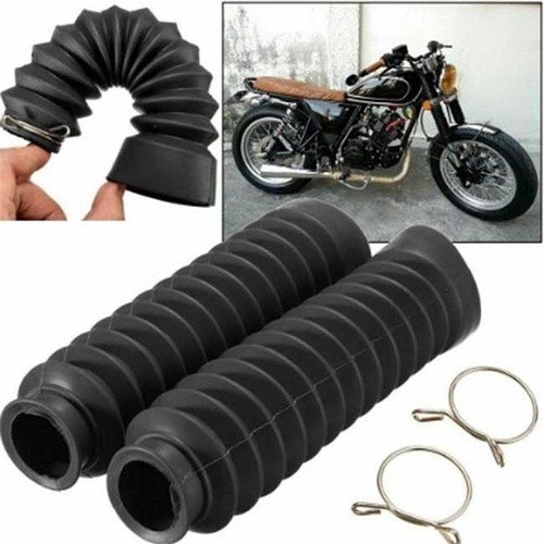 Motorcycle front fork gaiters - front,