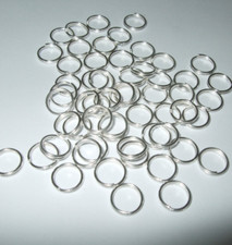 100 x SINGLE OR DOUBLE (SPLIT RING) SILVER COLOUR JUMP RINGS 4,5,6,7,8,10mm JRS1