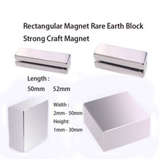 L50-52mm W2-50mm H1-30mm Rectangular Magnet Rare Earth Block Strong Craft Magnet