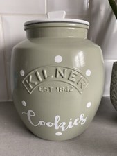 Mrs Hinch Inspired Cookie Jar (2ltr) Light Green/Polka Dot Hand Painted