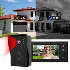 806MJID12 7 Inch HD Video Door Doorbell Intercom Kit Home Gate Entry System SG