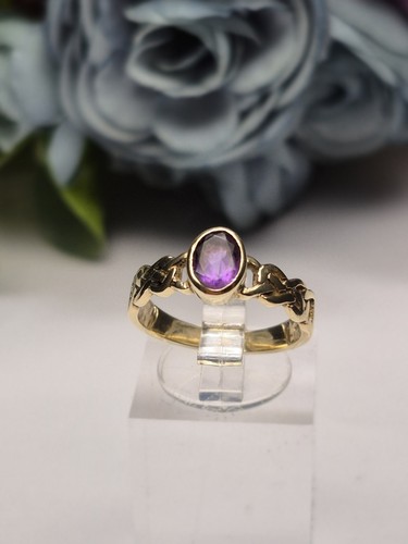 9ct yellow gold amethyst - 9ct,