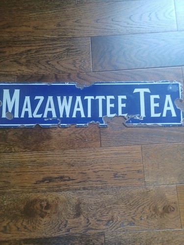 Vintage enamel sign mazawattee - vintage,