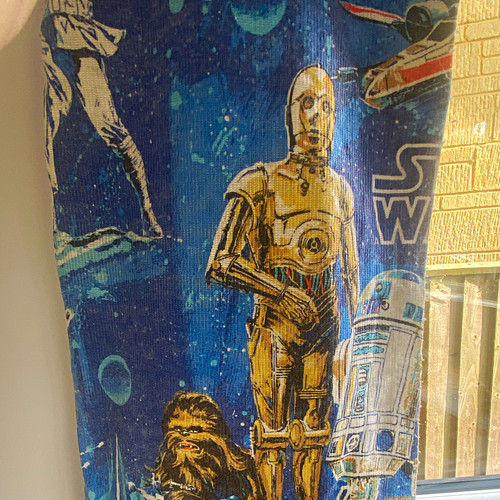 Vintage star wars blue curtain - vintage,