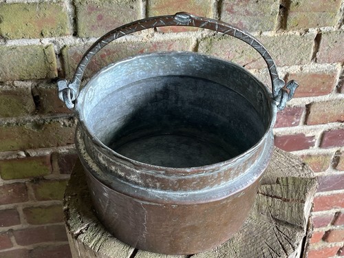 Antique french copper pot pan - copper, /pan