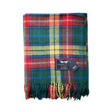 New BNWT Scottish Throw Large Wool Tartan Rug Modern Modern Buchanan Blanket
